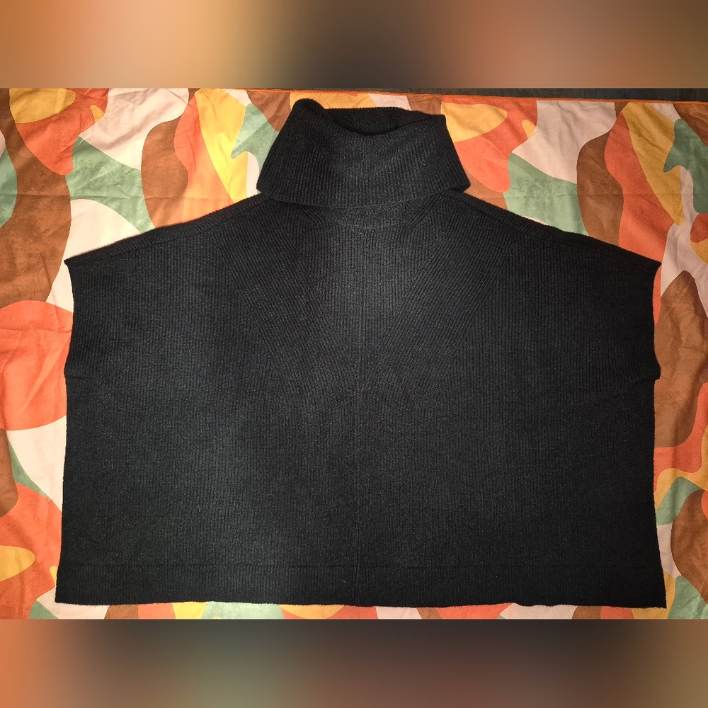 Ann Taylor Oversized Turtleneck Short Sleeve Poncho Size Medium NWT